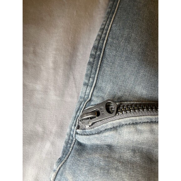 G Star Raw Jeans Men 36x34 Gray 3D Zip Knee Super Slim Moto Biker Faded 5620 - Picture 7 of 16
